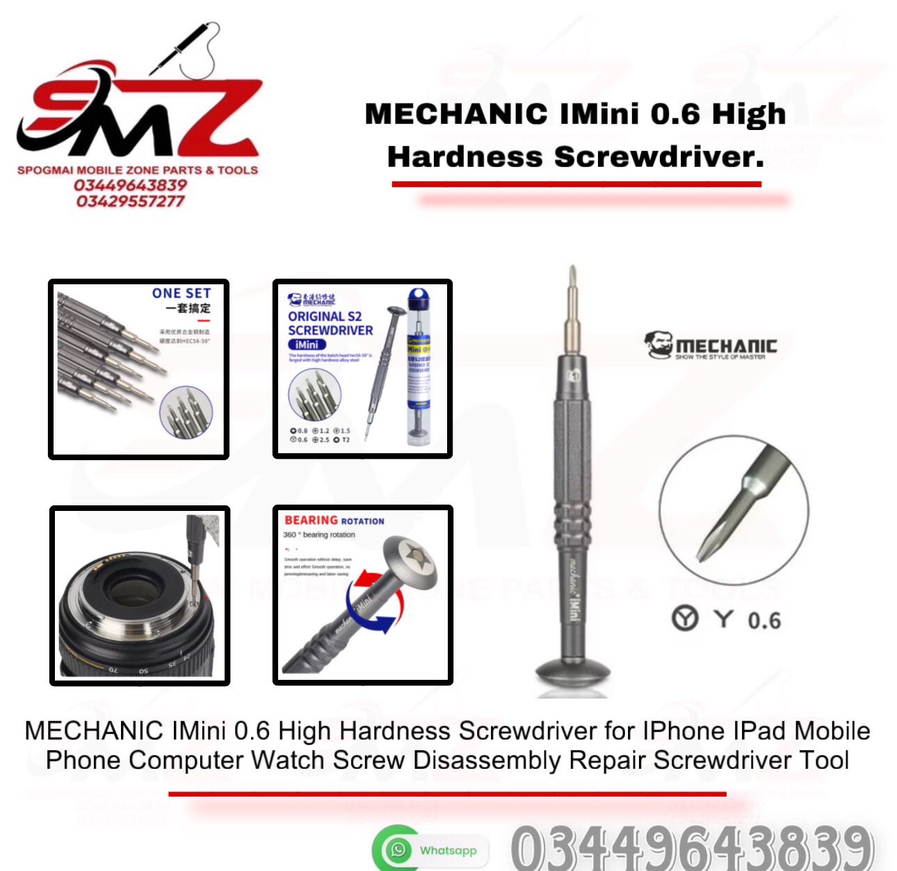 MECHANIC iMini 0.6 Tri-Point (Y) High Hardness Precision Screwdriver.