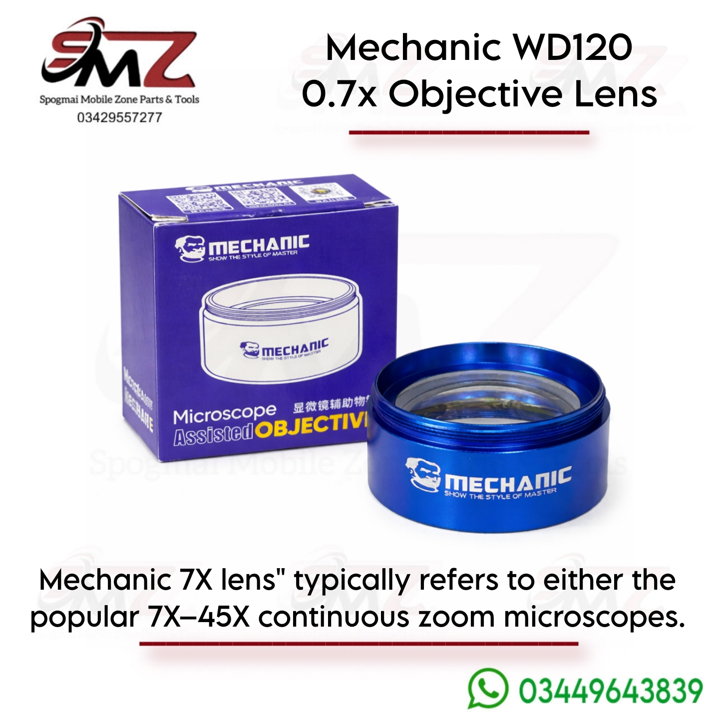 Mechanic WD120 0.7X Auxiliary Objective Lens
