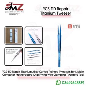 YCS-11D curved-tip precision tweezer.