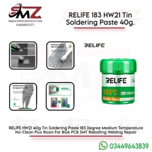 RELIFE HW21 183°C medium-temperature leaded silver solder paste.