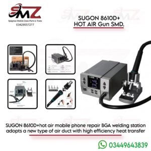 SUGON 8610D+ 1000W high-power hot air rework station.