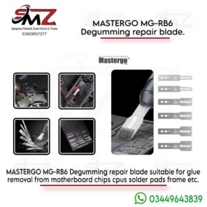 Mastergo MG-RB6 precision spade and CPU reballing blade set.
