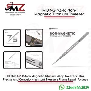 Mijing NZ-16 non-magnetic titanium alloy precision tweezer.