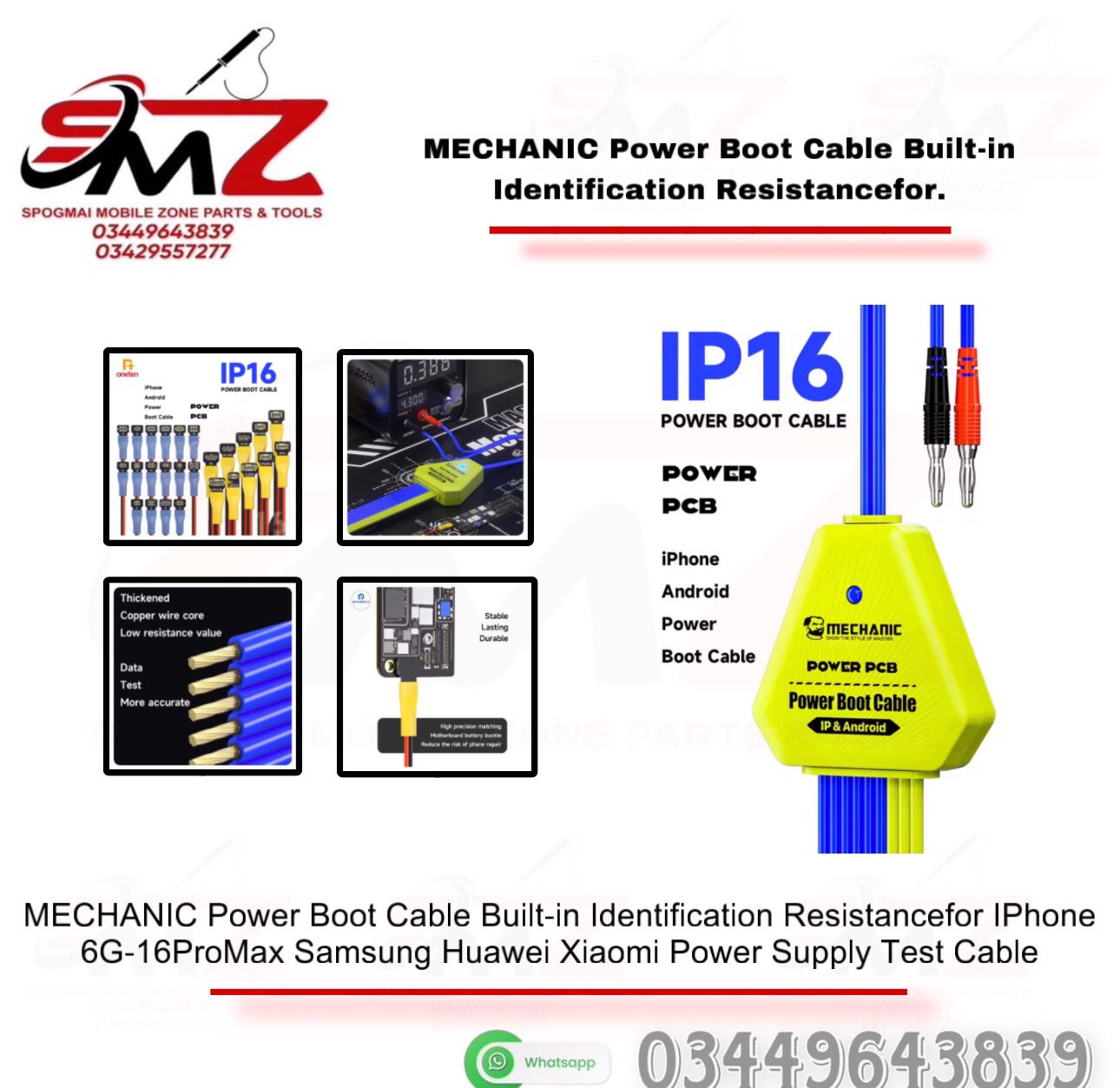 Mechanic Power PCB Power Boot Cable.