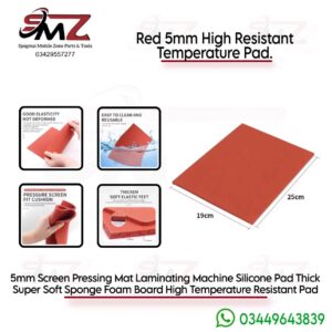 5mm Red High Temperature Resistant Silicone Pad.
