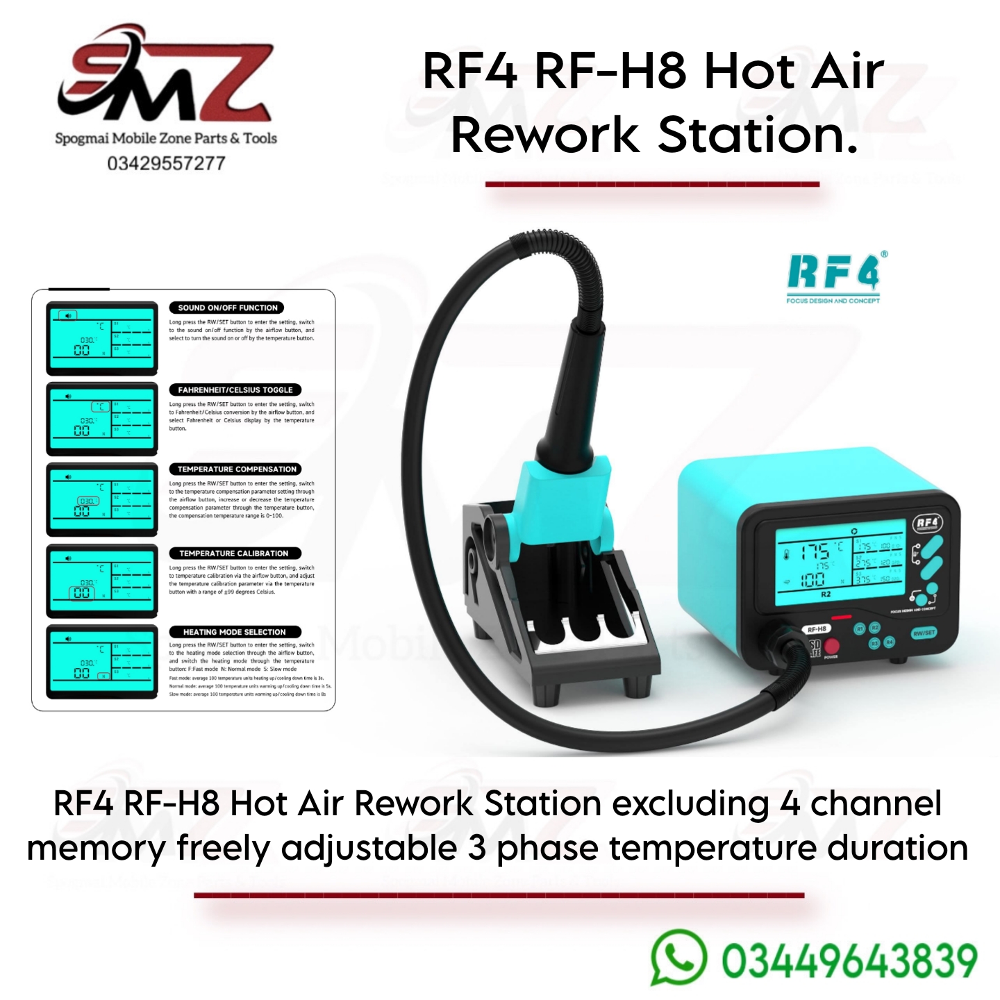 RF4 RF-H8 air rework station 4 channel.