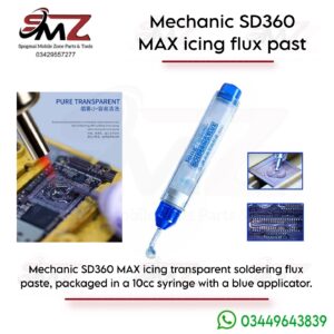 Mechanic Icing SD360 Max no-clean transparent soldering flux paste.