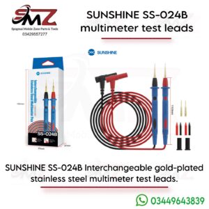 SUNSHINE SS-024B Replaceable Stainless Steel Multimeter Test Leads.