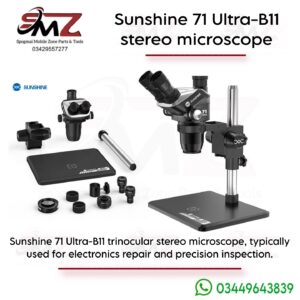 SUNSHINE 71 Ultra-B11 trinocular stereo microscope.