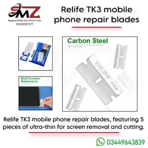 RELIFE TK3 carbon steel single-edge repair blades (5pcs in 1 packet)