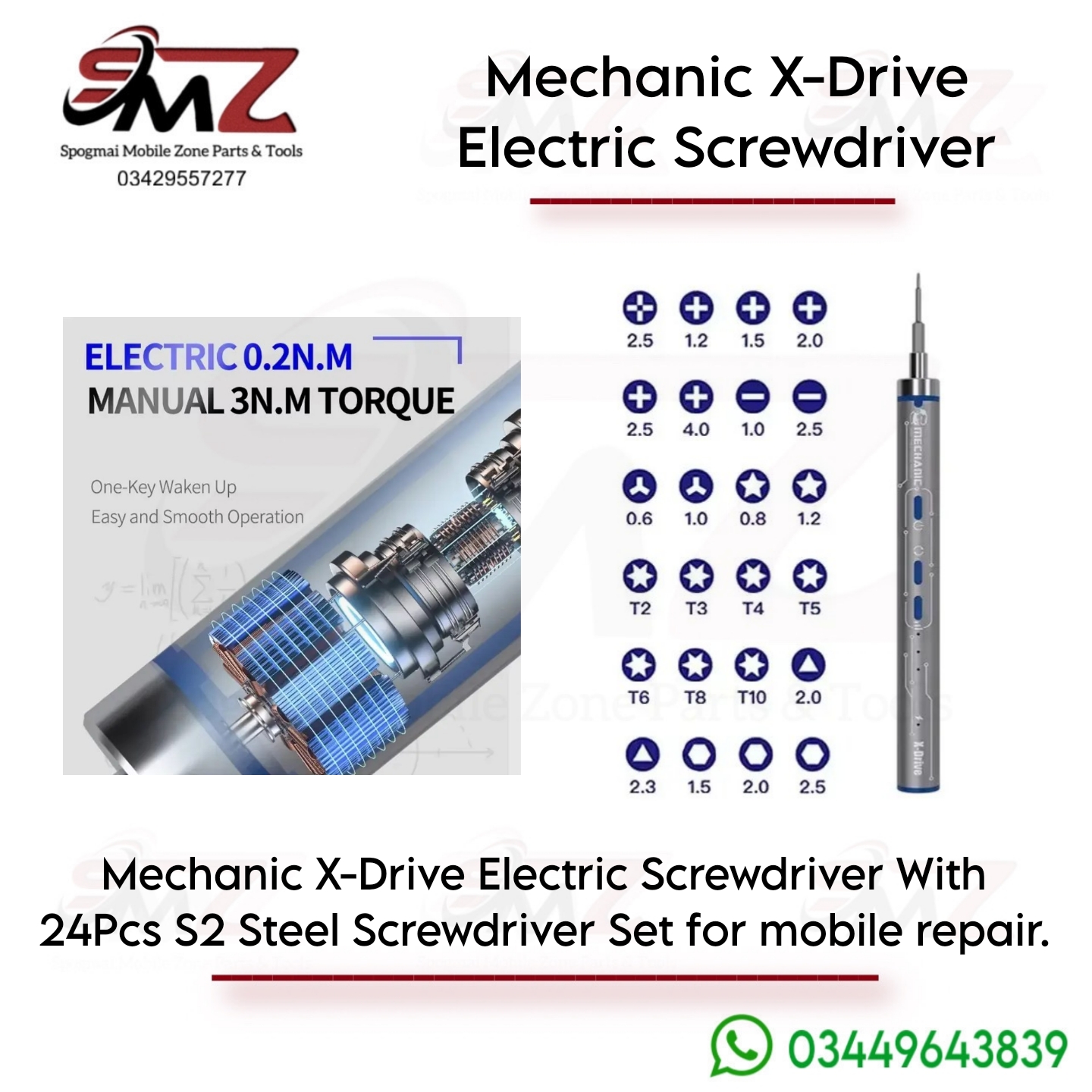 Mechanic X-Drive Electric Screwdriver set.