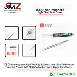 YCS-01 Non-Magnetic High-Tenacity Stainless Steel Ultra-Fine Precision Tweezers.