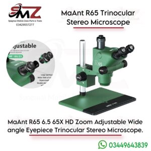 MaAnt R65 trinocular stereo microscope.