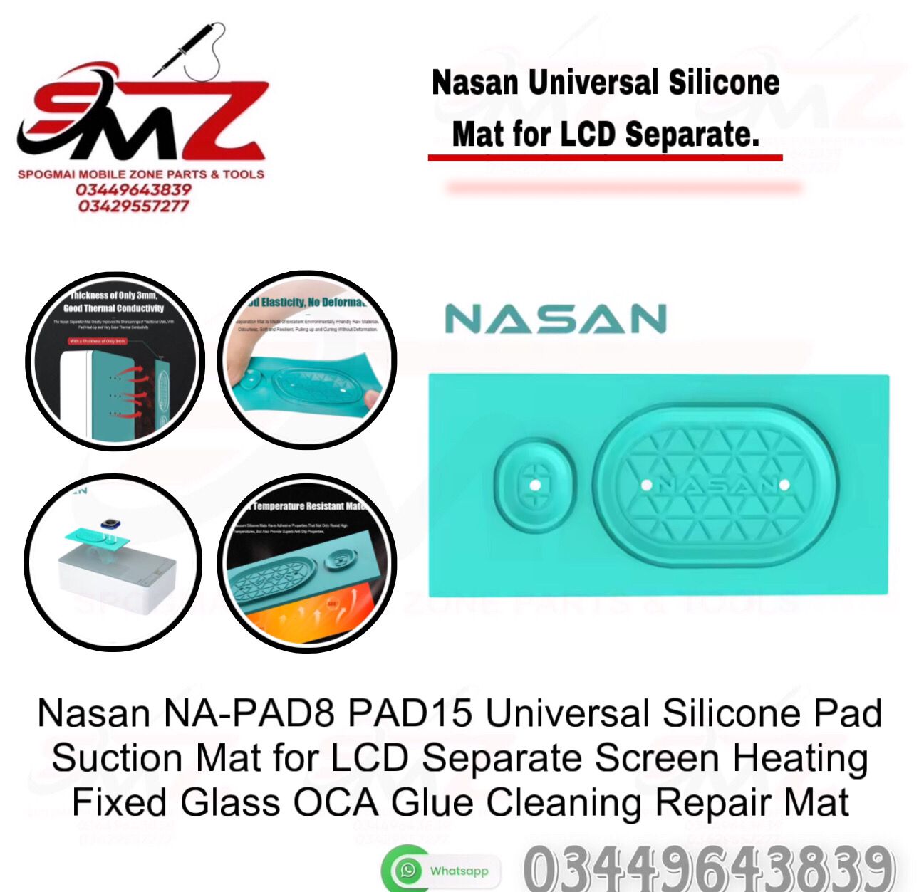 NASAN silicone suction mat .