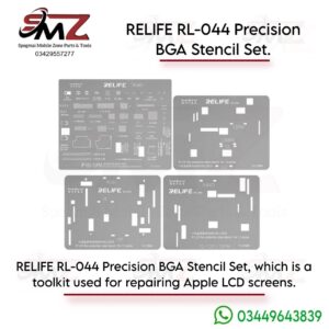 RELIFE RL-044 4-in-1 IP LCD Repair Steel Stencil Set.