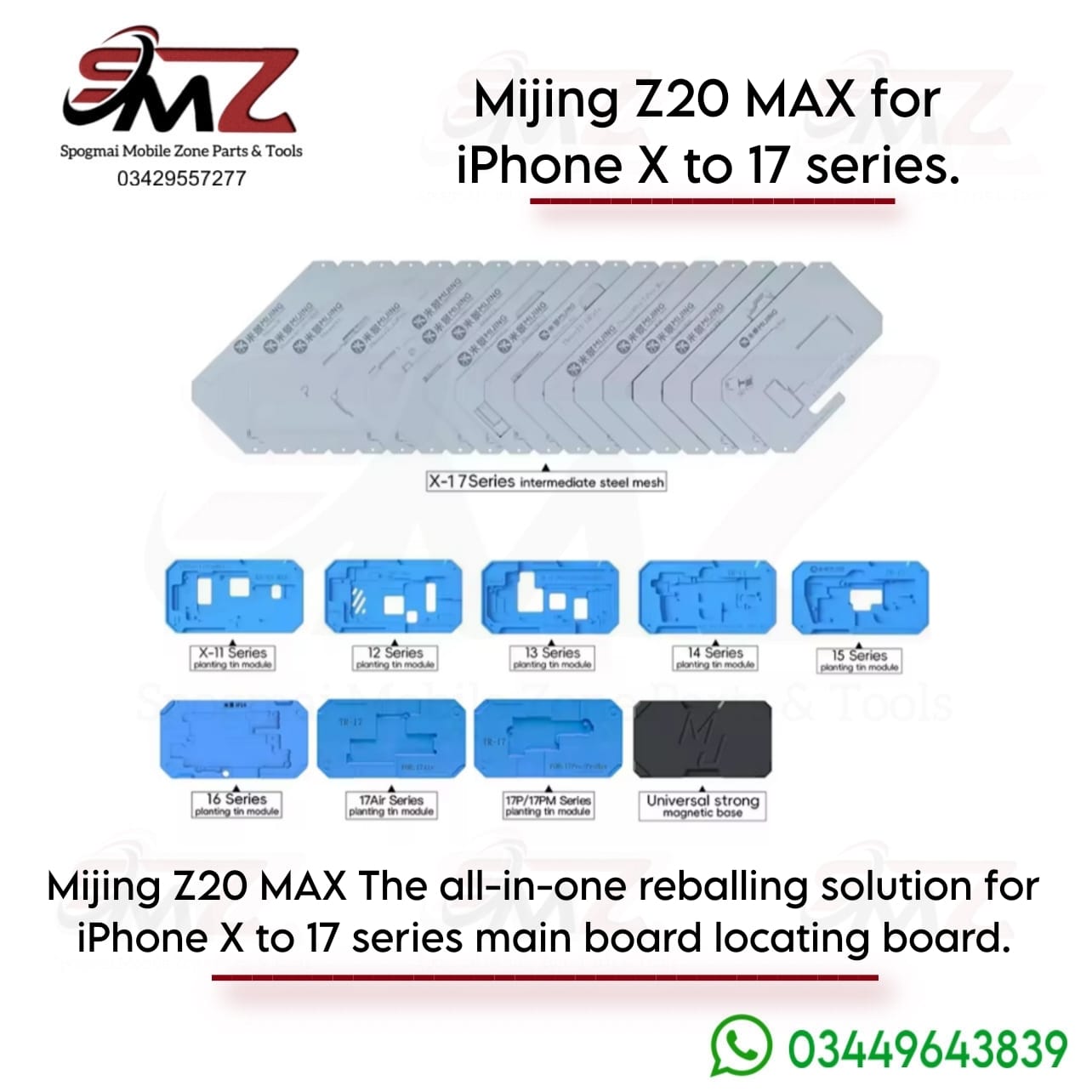 Mijing Z20 MAX all-in-one mid-layer motherboard reballing and tin planting platform.
