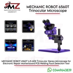 Mechanic ROBOT 6560T professional-grade trinocular stereo microscope.