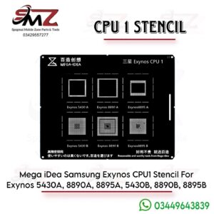 Mega-iDea Samsung Exynos CPU 1 Black Steel Reballing Stencil.