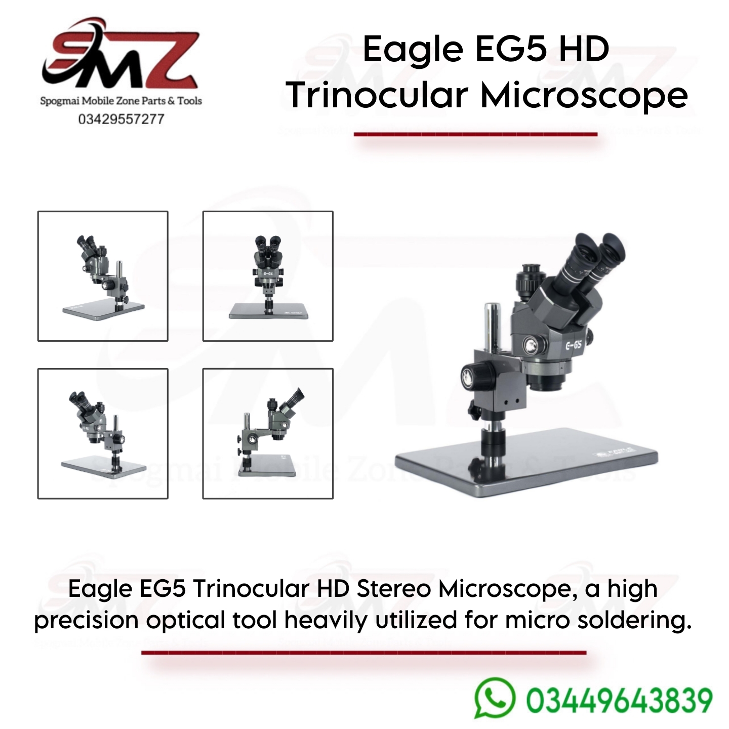 Eagle EG5 HD Trinocular Stereo Microscope