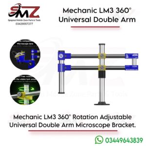 MECHANIC LM3 360° is a heavy-duty, universal double-arm microscope bracket.