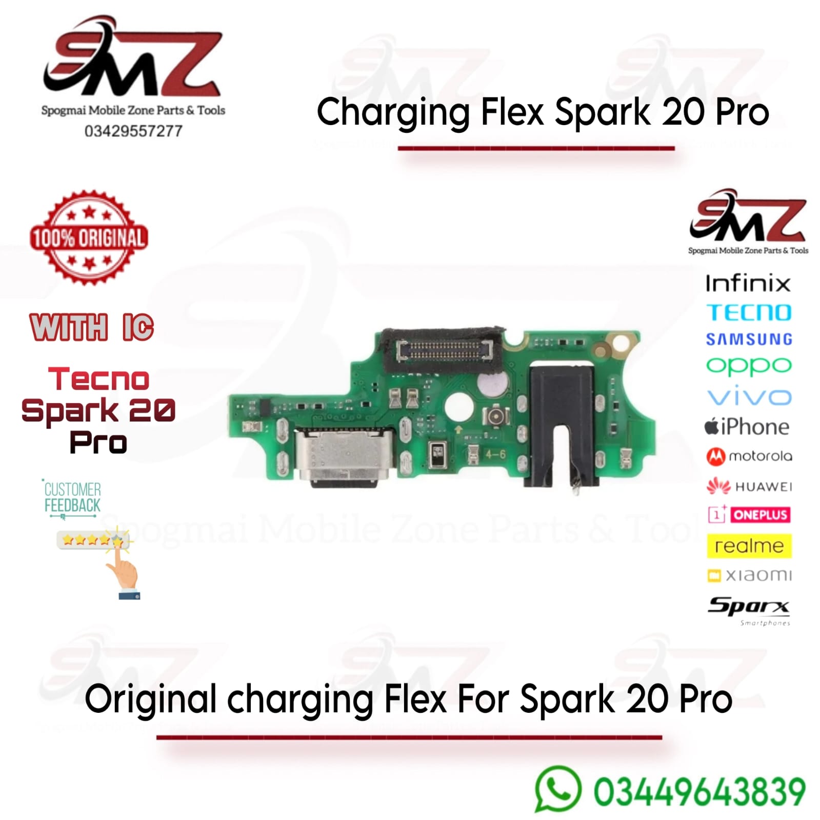 Tecno Spark 20 Pro charging flex