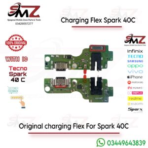 Tecno Spark 40C charging flex