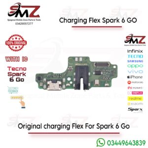 Tecno Spark 6 Go charging flex.