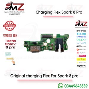 Tecno Spark 8 Pro charging flex