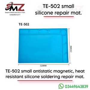 TE-502 antistatic, heat-resistant silicone soldering repair mat.