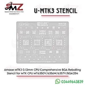 Amaoe U-MTK3 stainless steel BGA reballing stencil.