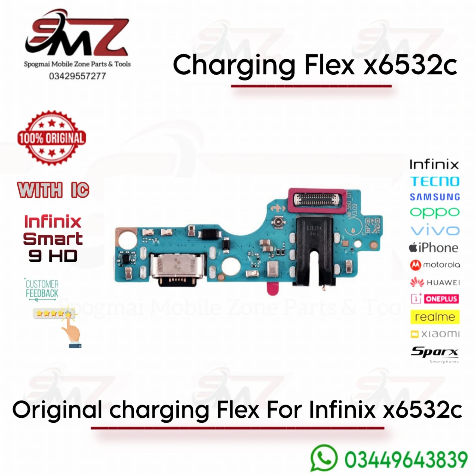 Infinix Smart 9 HD X6532C Charging Flex