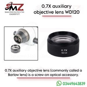 BLACK 0.7X Barlow auxiliary objective lens (WD120)