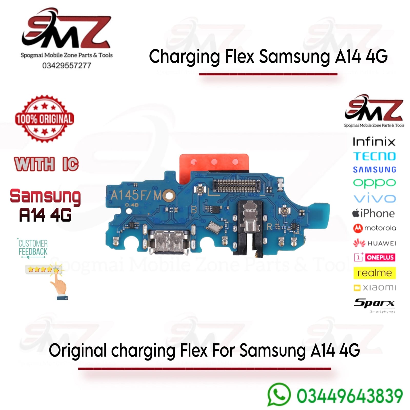 Samsung A14 4G Charging Port Flex