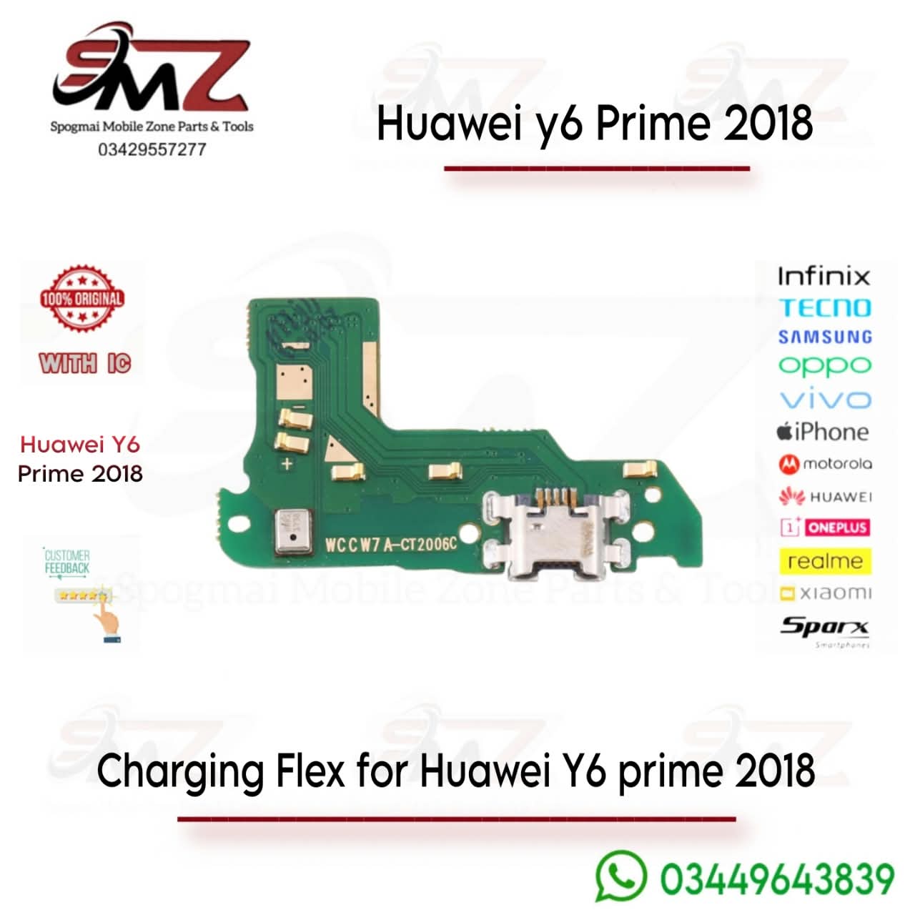 Huawei Y6 Prime 2018 charging port flex