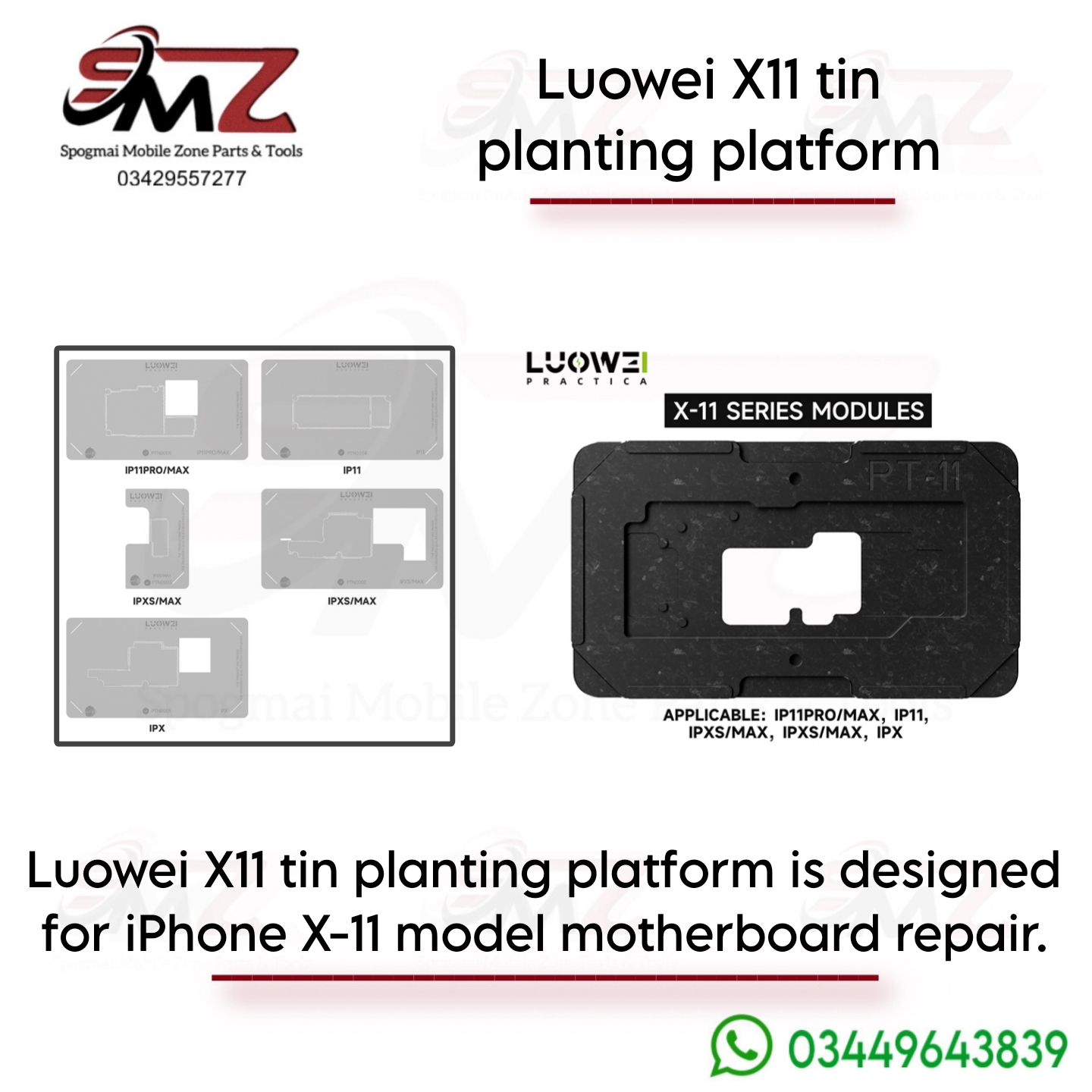 Luowei X11 BGA Reballing Stencil Platform for iPhone X TO 11