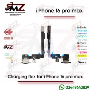 iPhone 16 Pro Max charging port flex cable assembly with IC