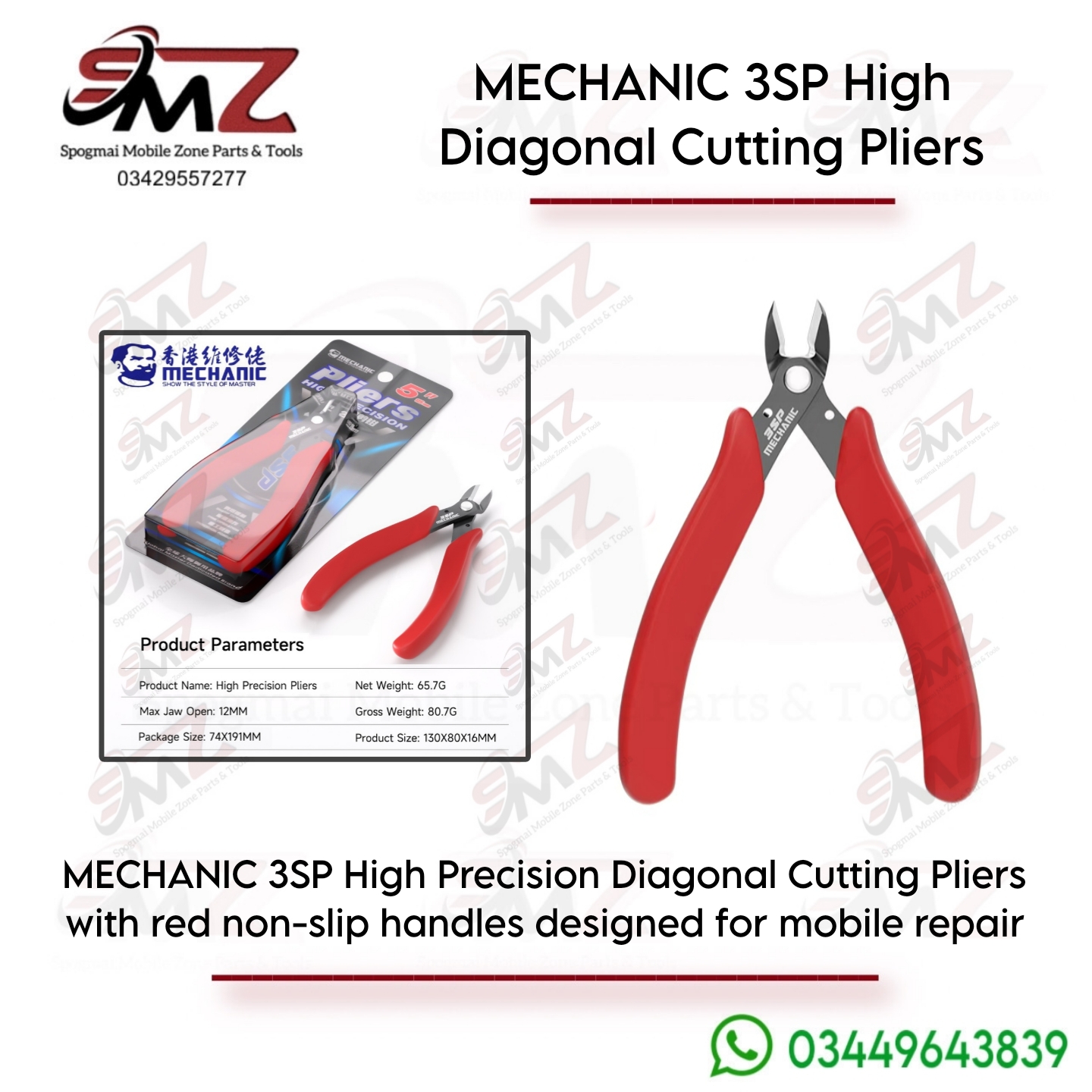 MECHANIC 3SP high-precision diagonal cutting plass.