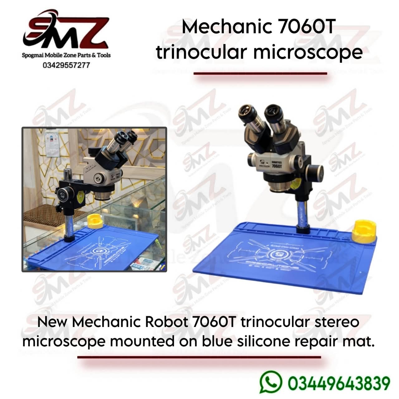 Mechanic Robot 7060T PRO Trinocular Stereo Microscope