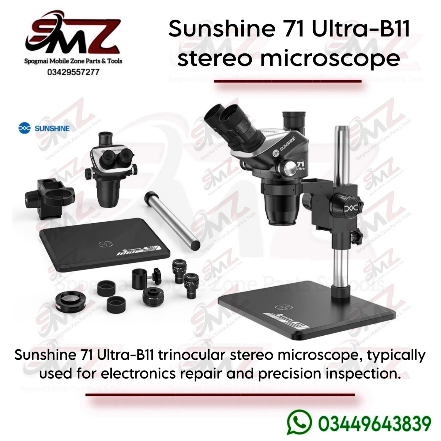 SUNSHINE 71 Ultra-B11 is a professional trinocular stereoscopic microscope