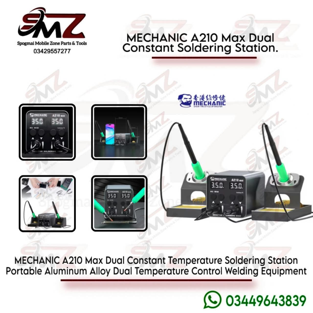 Mechanic A210 Max dual station desktop soldering station