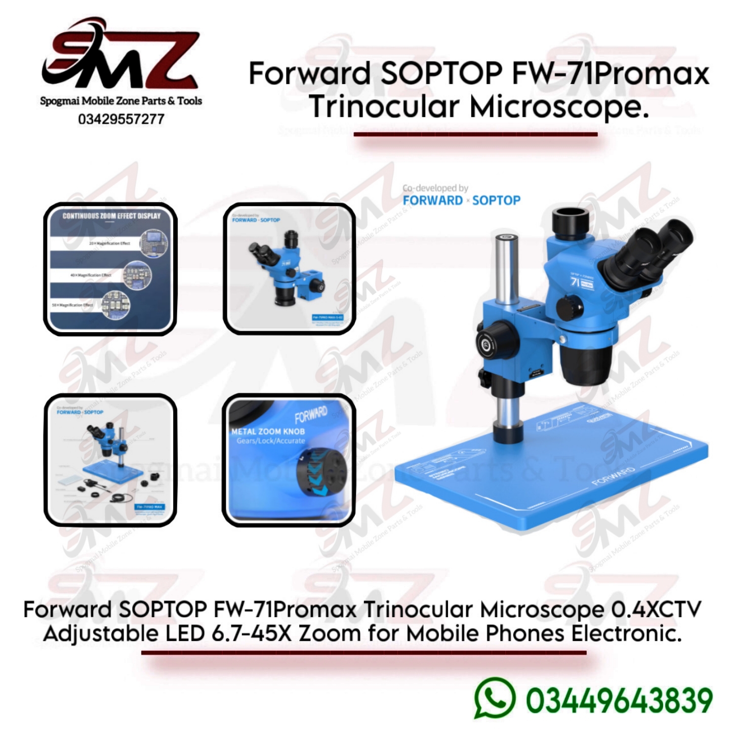 FORWARD FW71 Pro Max trinocular stereo microscope