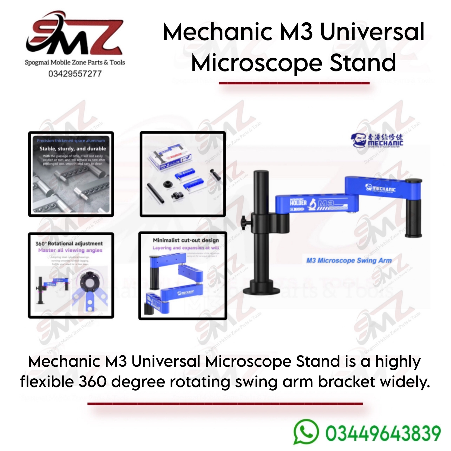 Mechanic M3 Microscope Swing Arm Stand