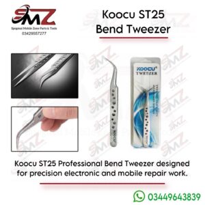 KOOCU ST25 ultra hard professional grade curved precision tweezer