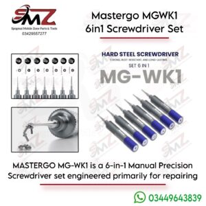 Mastergo MGWK1 6-in-1 manual precision screwdriver set.