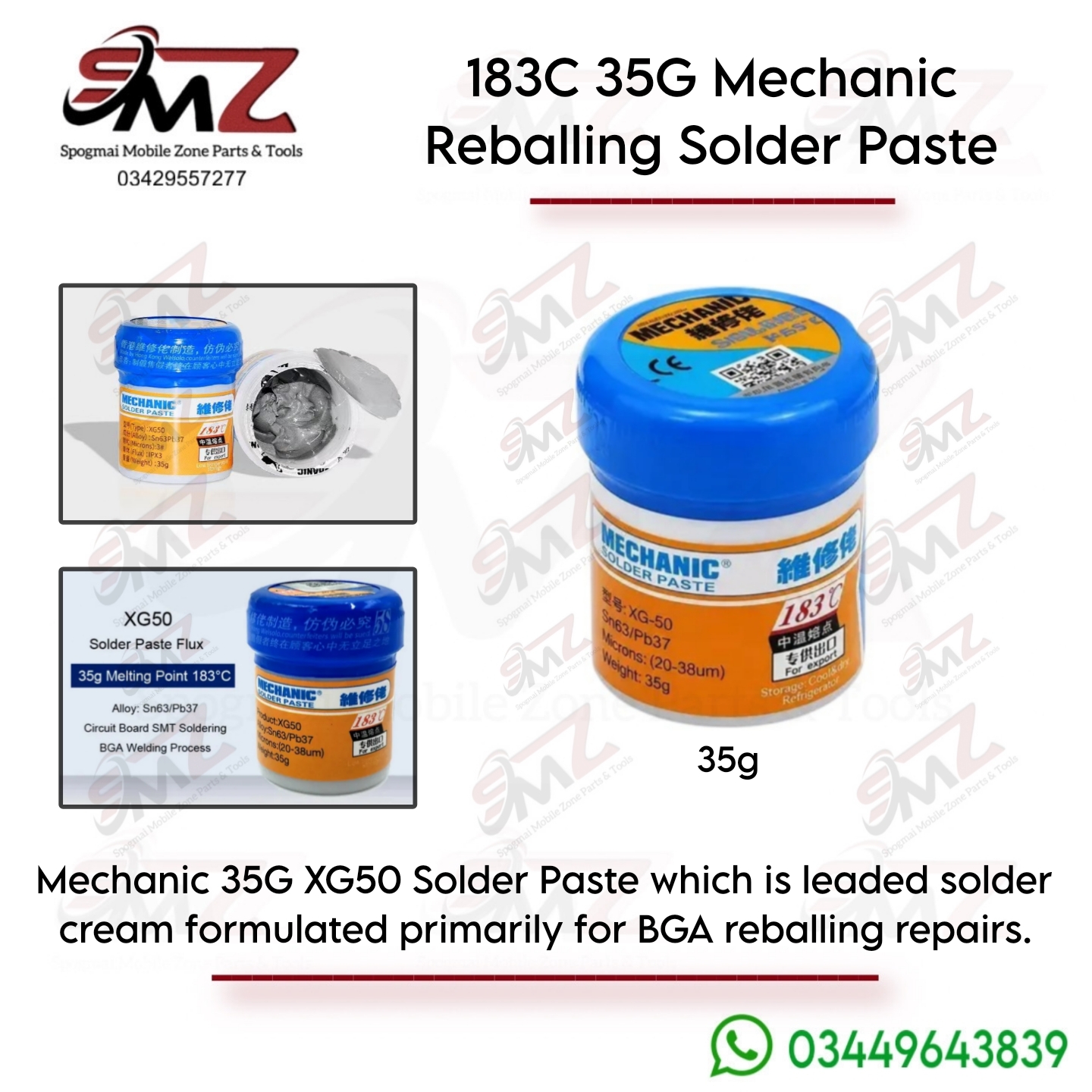 MECHANIC 183C 35g BGA Reballing Solder Paste