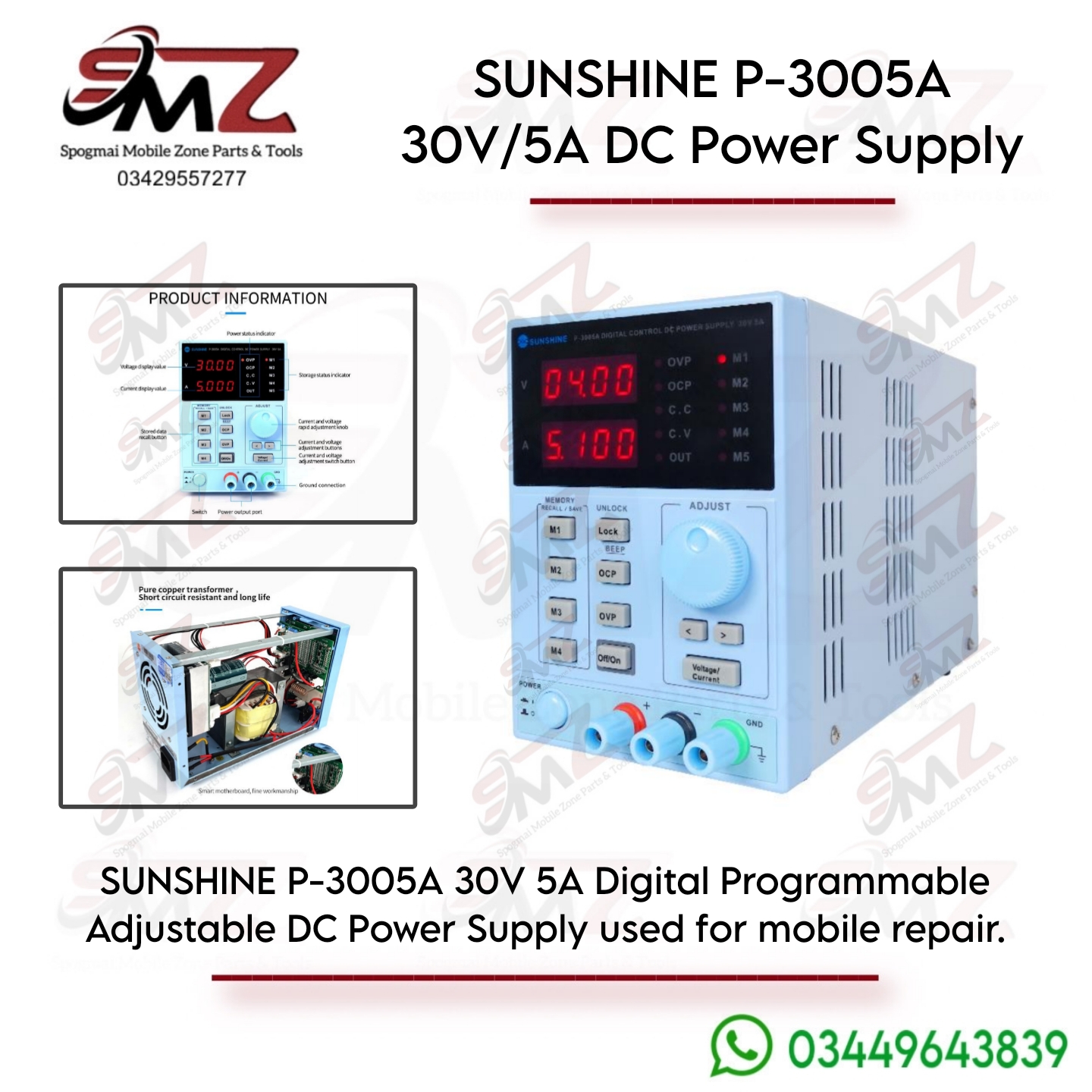 Sunshine 3005A Digital DC Power Supply 30V 5A